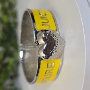Silver with Yellow Enamel Clamper Hinge Bracelet Juicy Couture